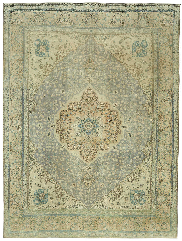 10x13 Beige Vintage Large Area Rug - 47862