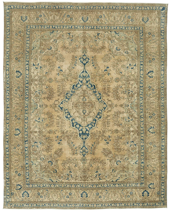 9x12 Beige Vintage Large Area Rug - 47864