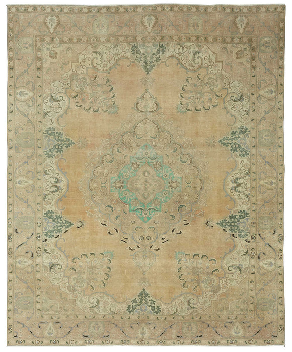 10x12 Beige Vintage Large Area Rug - 47865