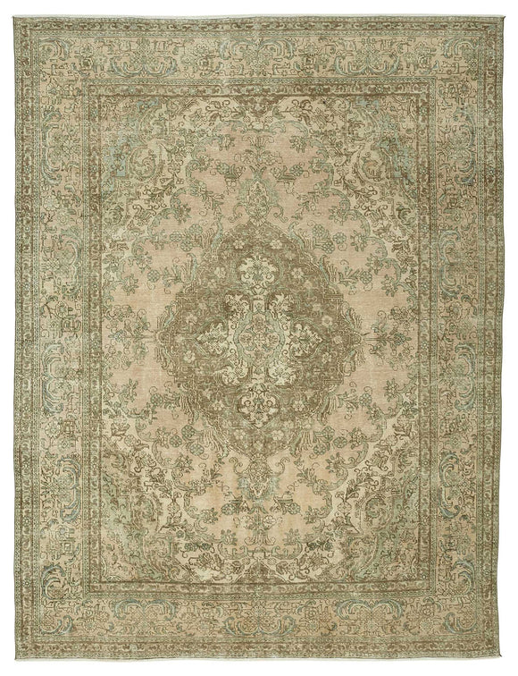 10x13 Beige Vintage Large Area Rug - 47873