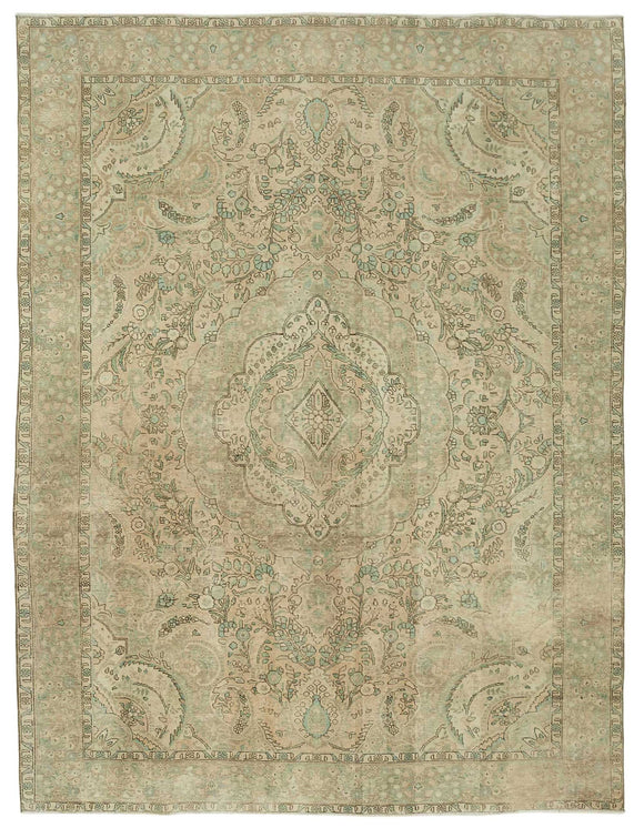 9x13 Beige Vintage Large Area Rug - 47875