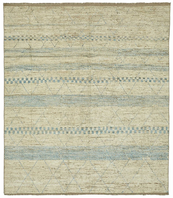 8x10 Beige Modern Tribal Rug - 47877