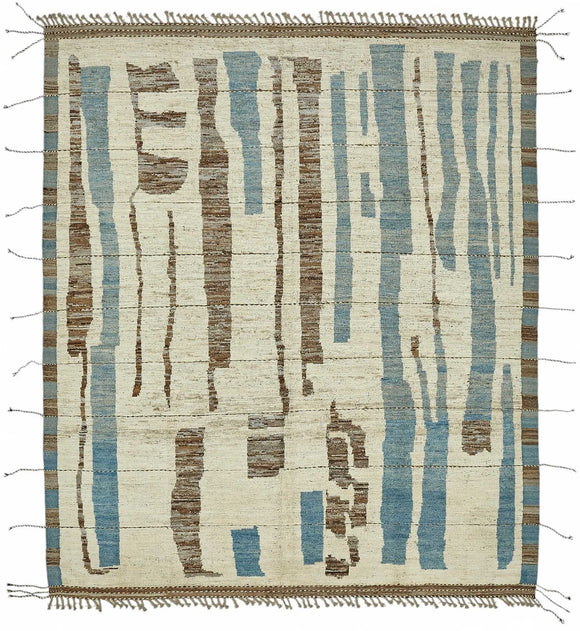 8x10 Beige Modern Tribal Rug - 47882