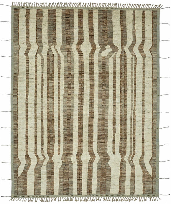 9x12 Beige Modern Tribal Rug - 47887