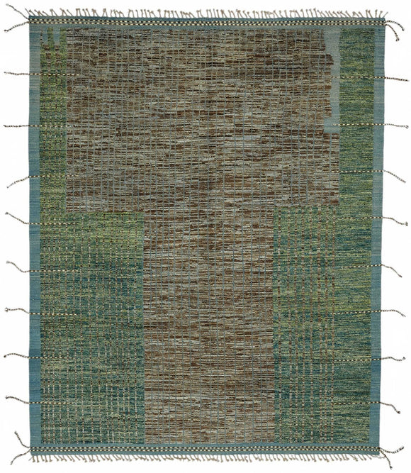 10x12 Brown Modern Tribal Rug - 47889