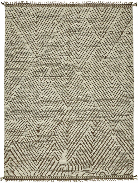 9x12 Beige Modern Tribal Rug - 47891