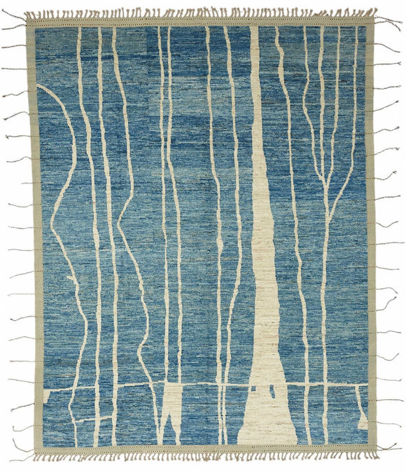 9x12 Blue Modern Tribal Rug - 47900