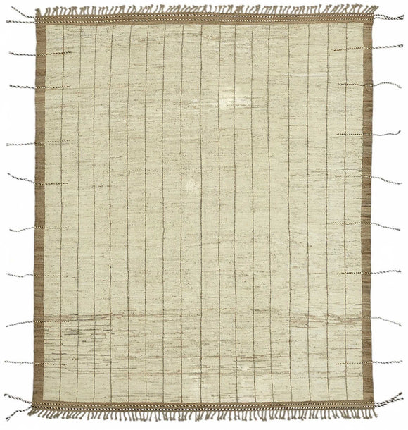 8x10 Beige Modern Tribal Rug - 47909