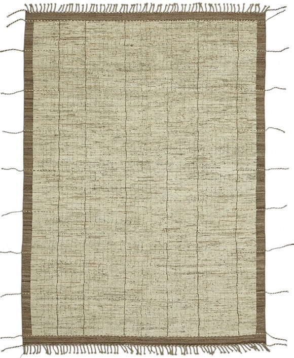 7x10 Beige Modern Tribal Rug - 47912