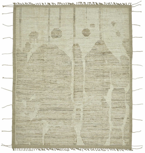 8x10 Beige Modern Tribal Rug - 47914