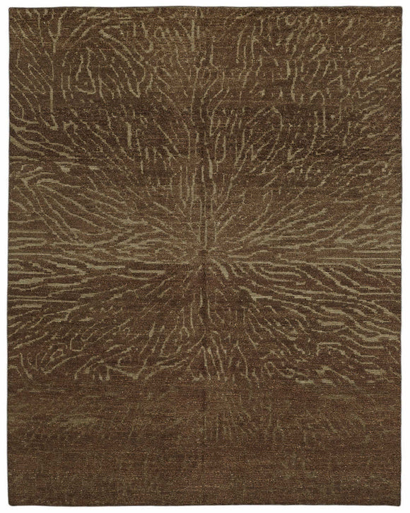 8x10 Brown Modern Tribal Rug - 47917