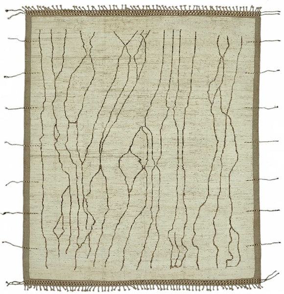 8x10 Beige Modern Tribal Rug - 47918