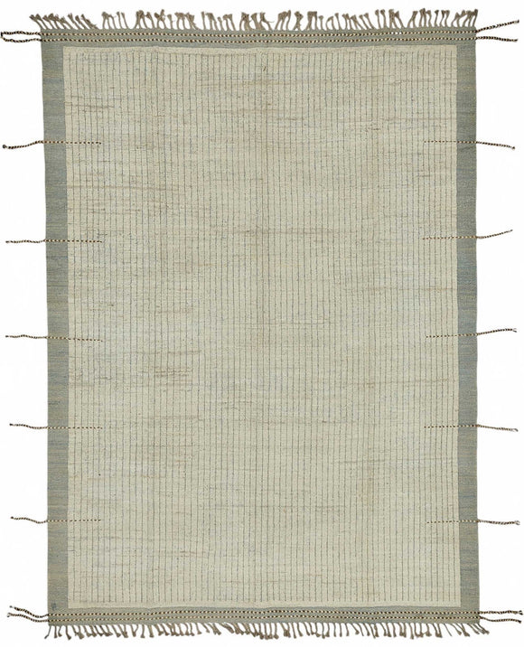 7x10 Beige Modern Tribal Rug - 47923