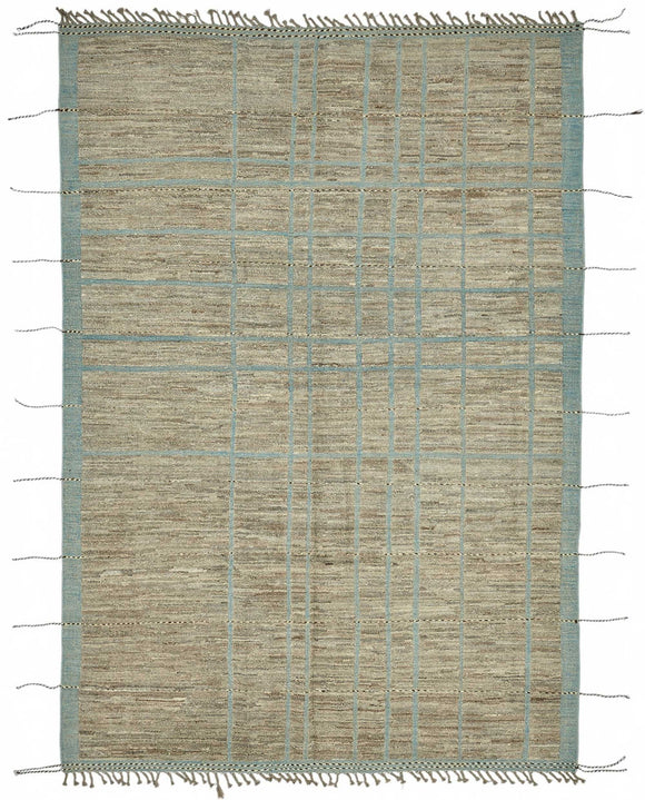 7x10 Brown Modern Tribal Rug - 47928