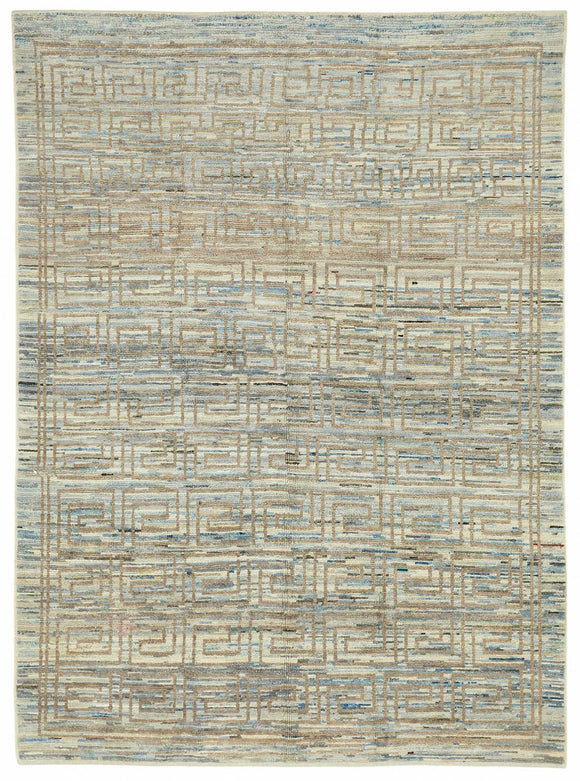 5x7 Blue Modern Tribal Rug - 47938