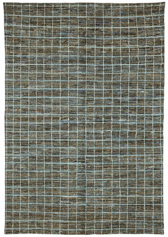 7x10 Grey Modern Tribal Rug - 47939