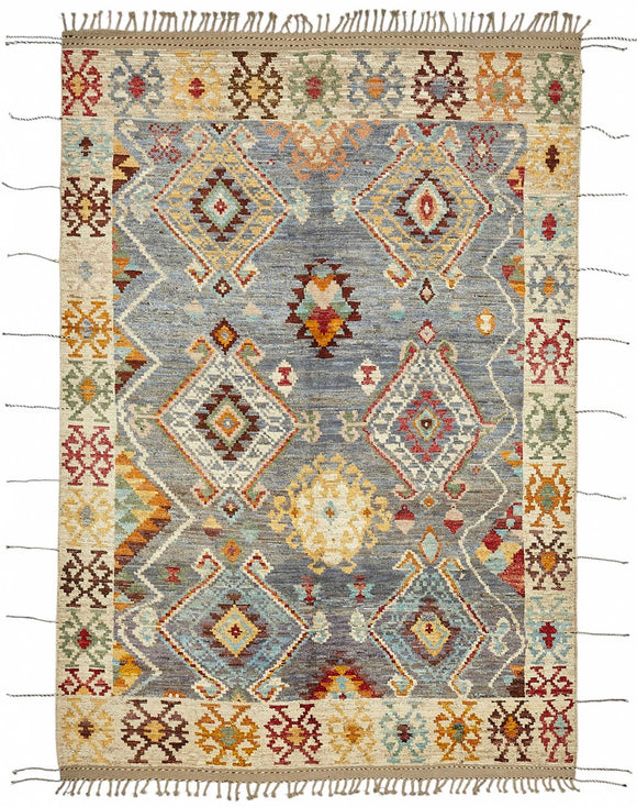 7x10 Multicolor Modern Tribal Rug - 47940