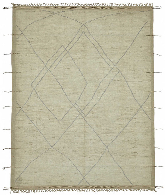 9x12 Beige Modern Tribal Rug - 48070