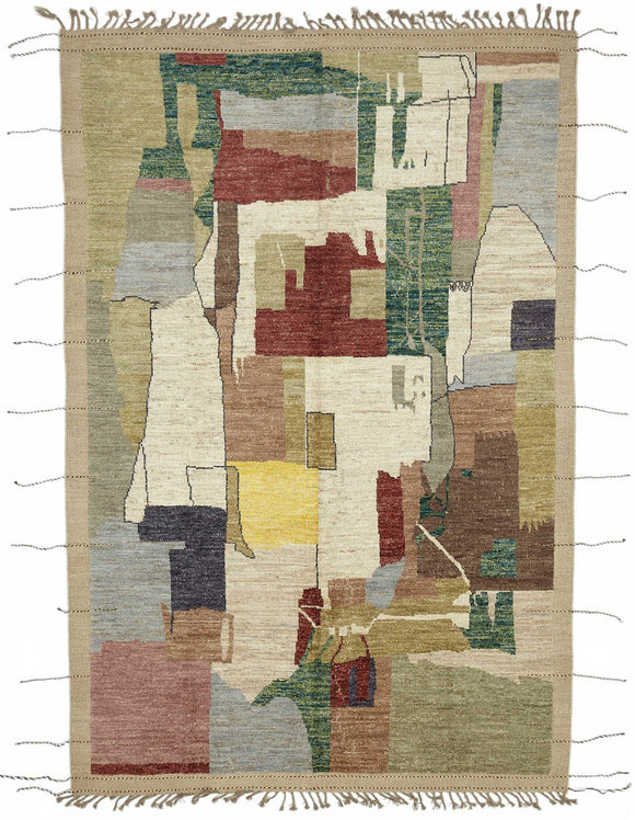 7x10 Multicolor Modern Tribal Rug - 48077