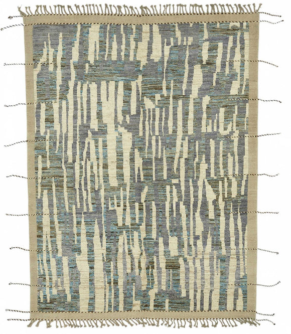 7x10 Beige Modern Tribal Rug - 48080