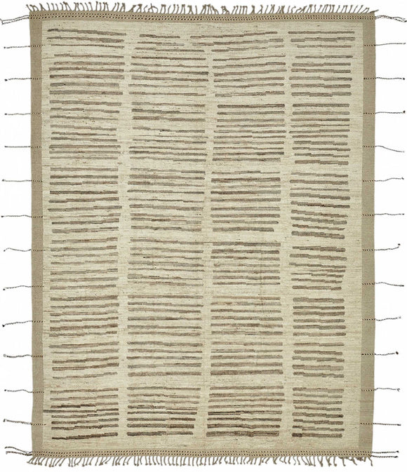 9x12 Beige Modern Tribal Rug - 48087