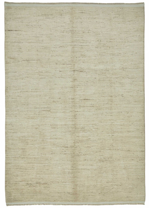 7x10 Beige Modern Tribal Rug - 48090