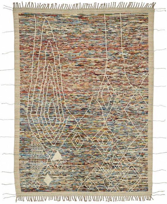 7x10 Multicolor Modern Tribal Rug - 48098