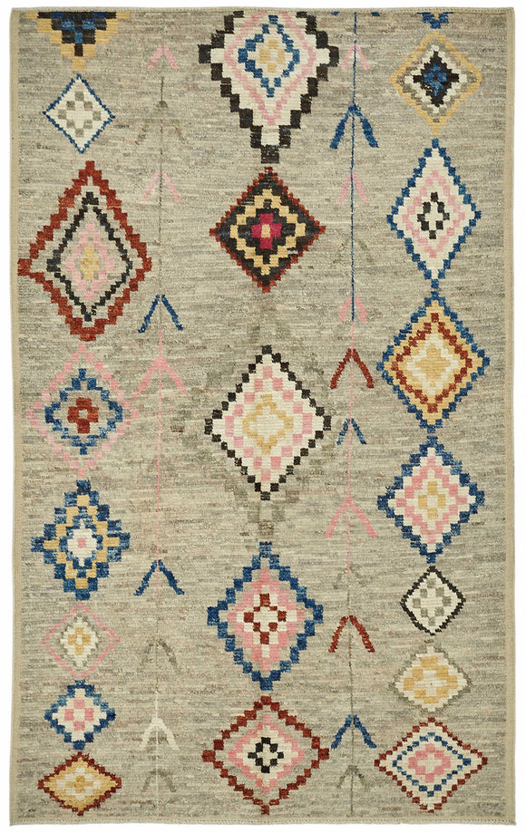 6x9 Multicolor Modern Tribal Rug - 48102