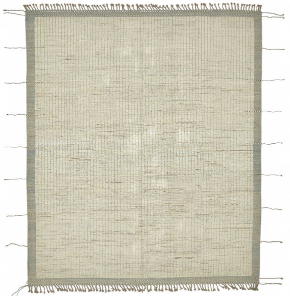 8x10 Beige Modern Tribal Rug - 48108