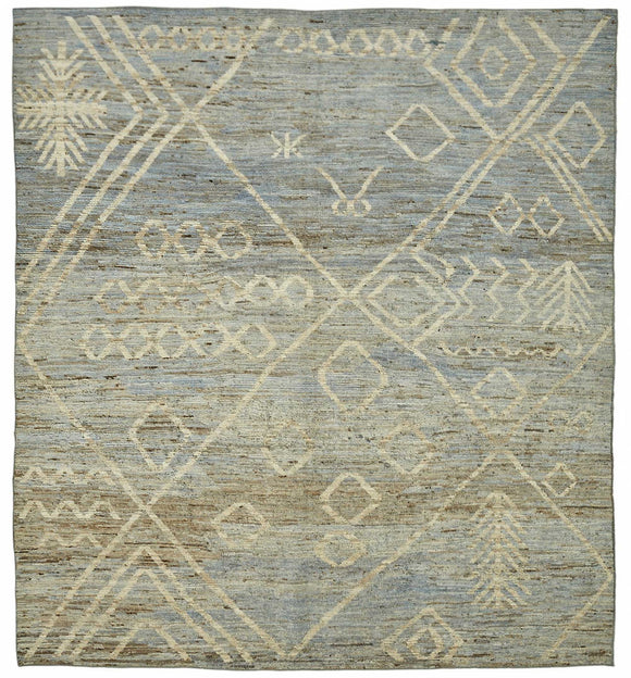 8x9 Blue Modern Tribal Rug - 48114