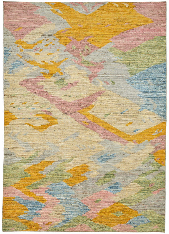 7x9 Multicolor Modern Tribal Rug - 48131