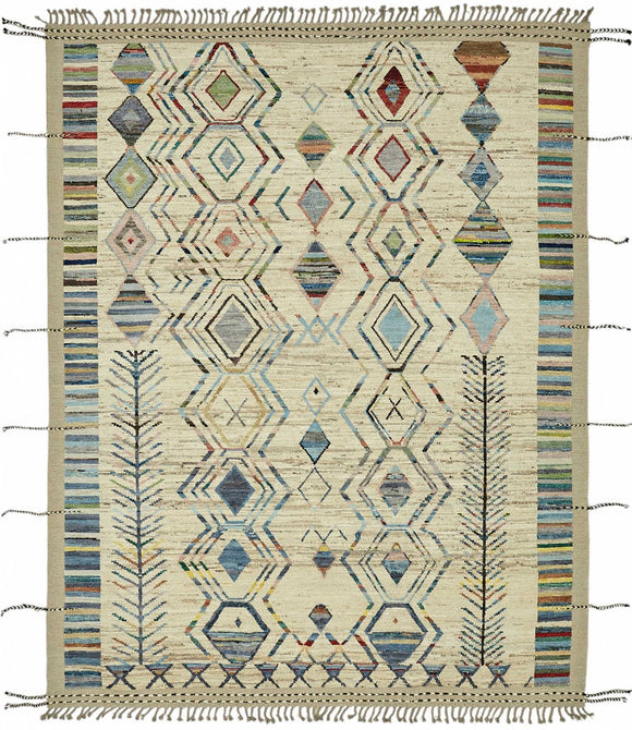 8x10 Multicolor Modern Tribal Rug - 48144