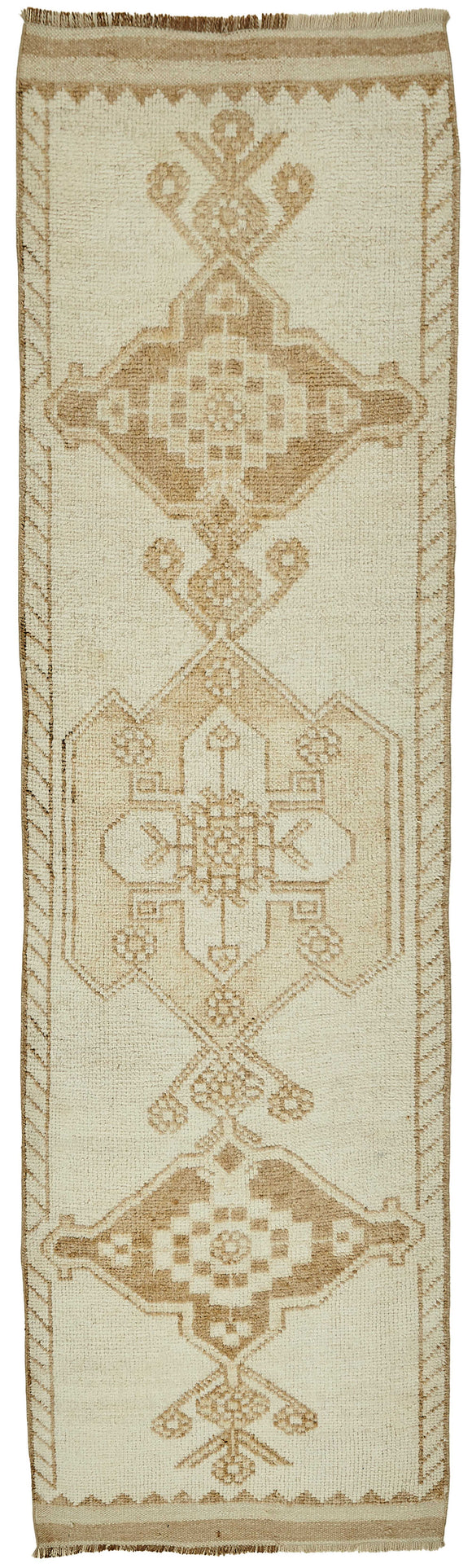 3x11 Beige Bohemian Runner Rug -48168