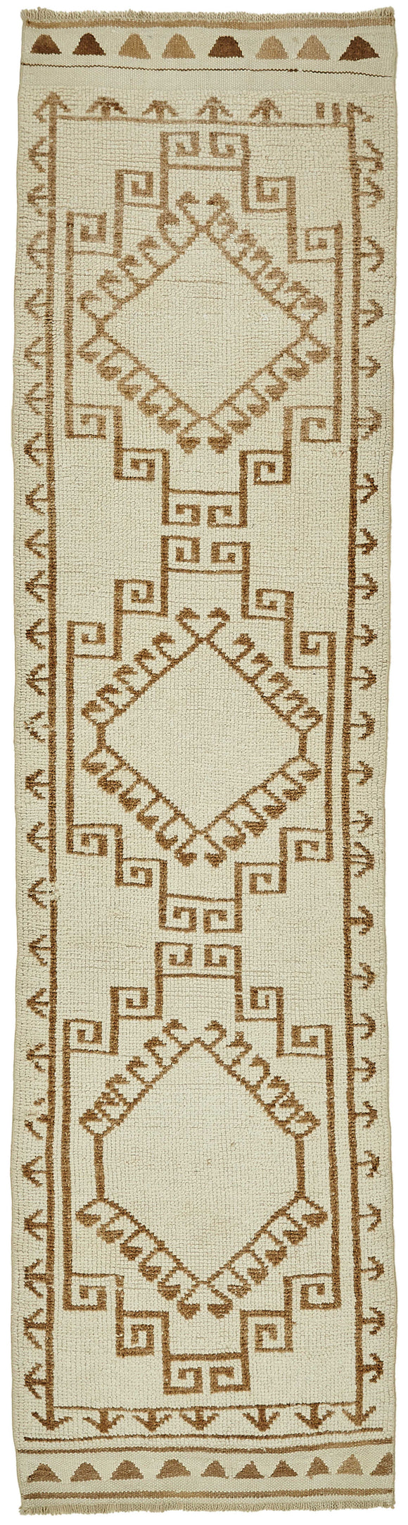 3x12 Beige Bohemian Runner Rug -48173