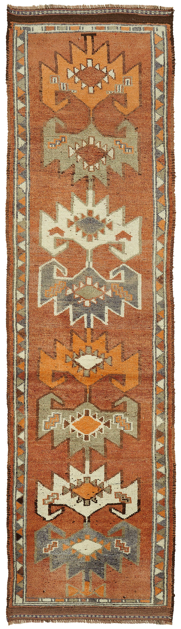 3x11 Red Bohemian Runner Rug -48175