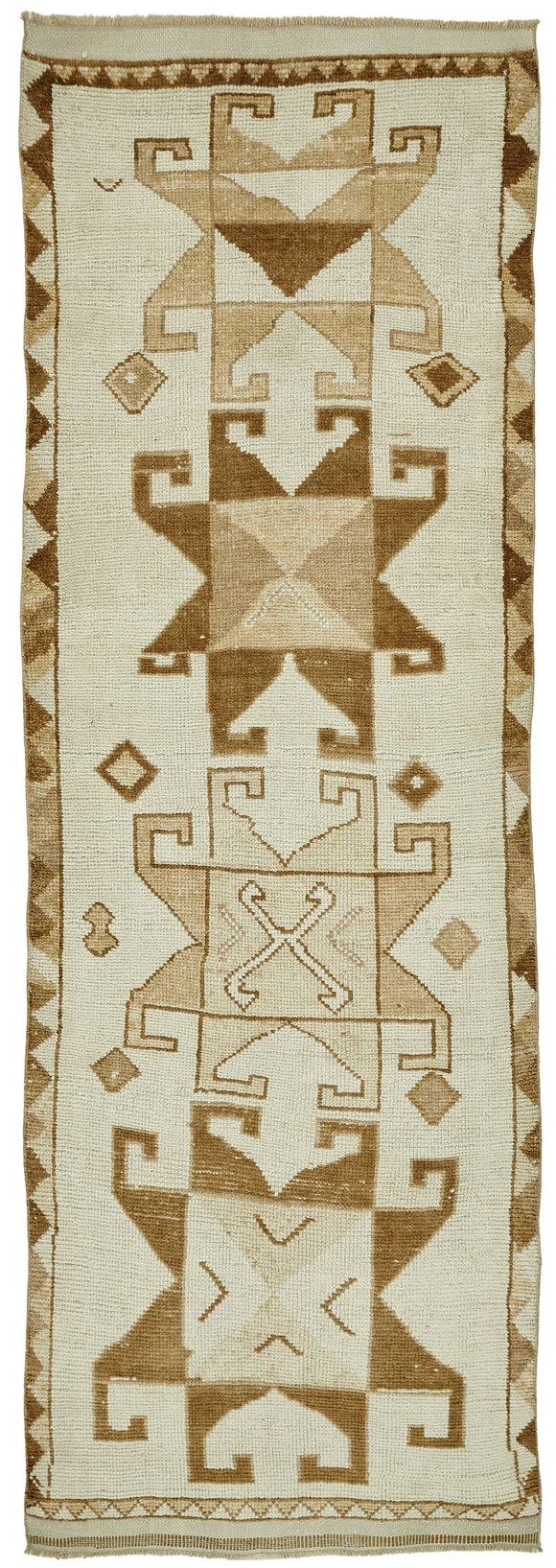 3x10 Beige Bohemian Runner Rug -48176