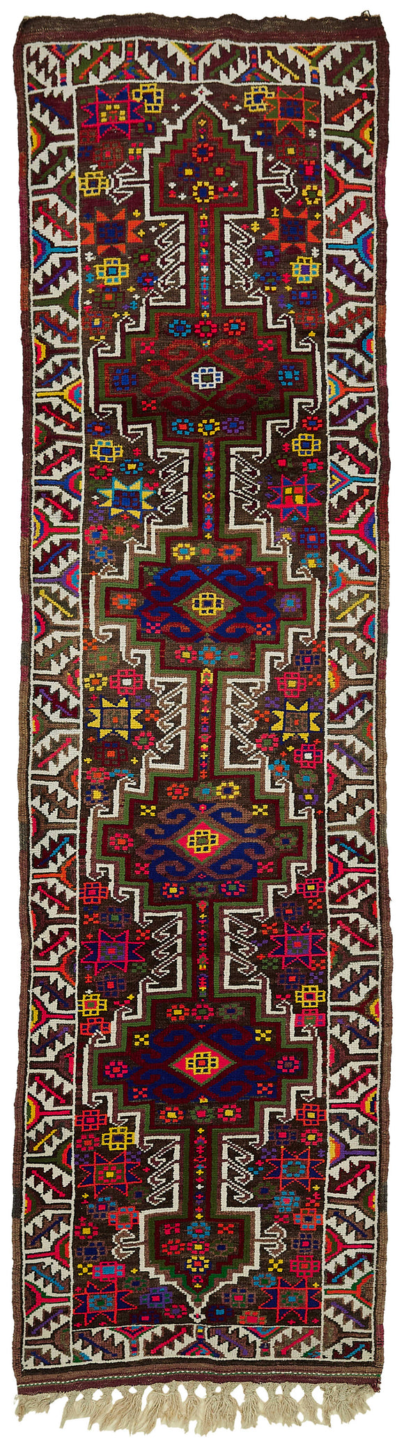 3x12 Multicolor Bohemian Runner Rug -48177