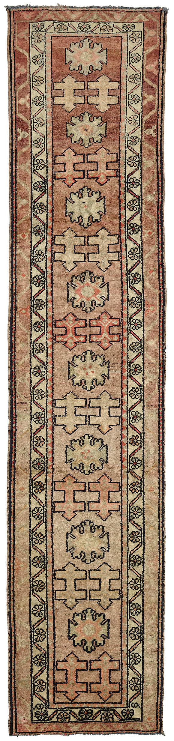 3x13 Red Bohemian Runner Rug -48178