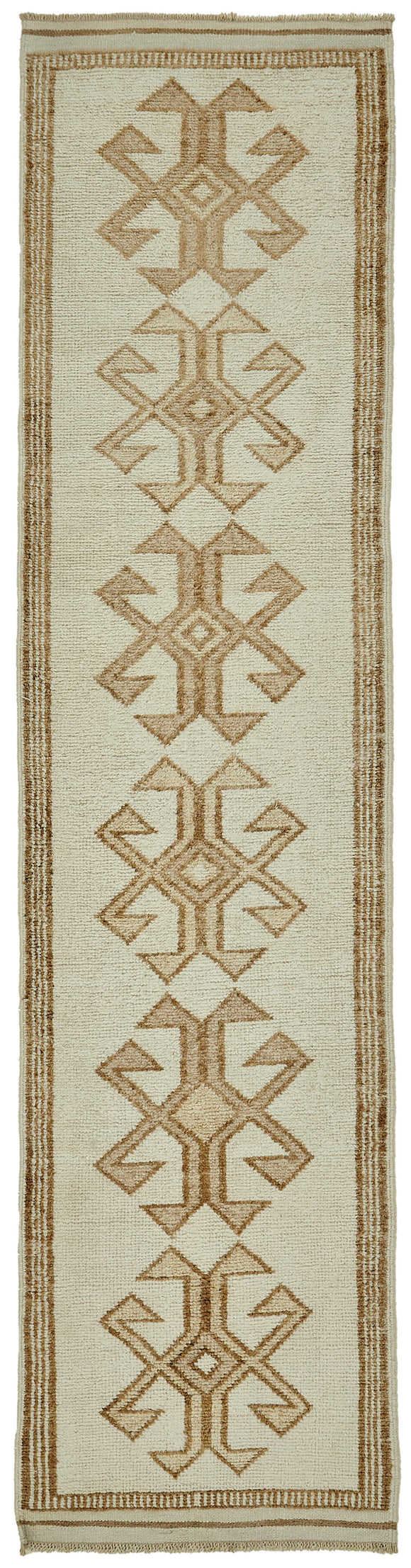 3x11 Beige Bohemian Runner Rug -48179