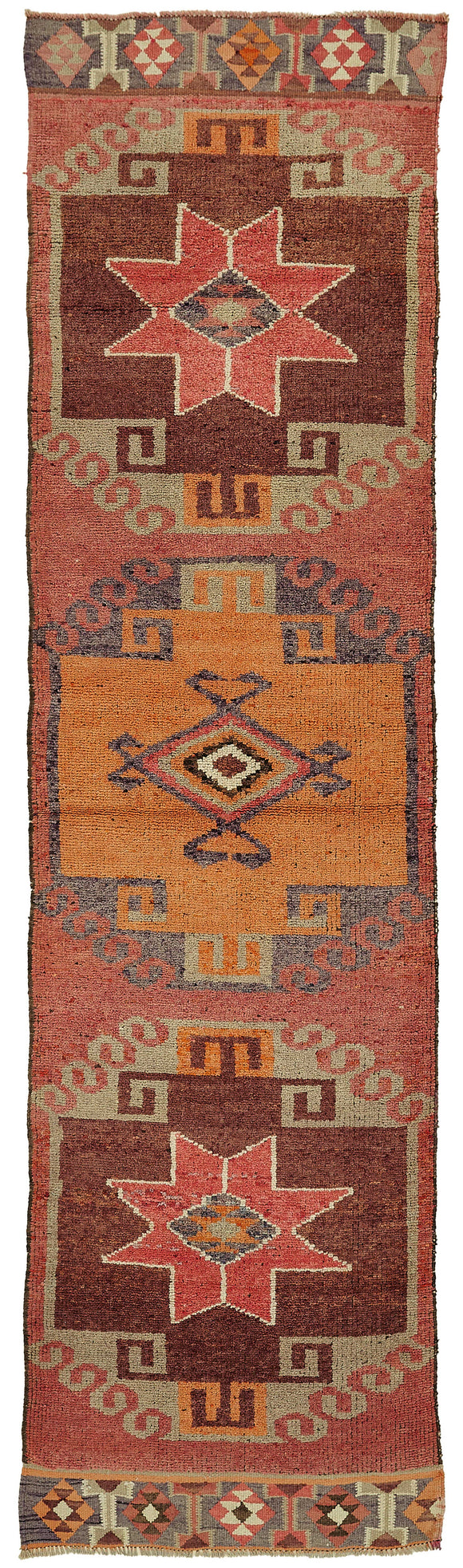 3x11 Red Bohemian Runner Rug -48181