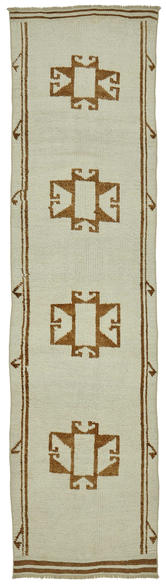 3x11 Beige Bohemian Runner Rug -48182