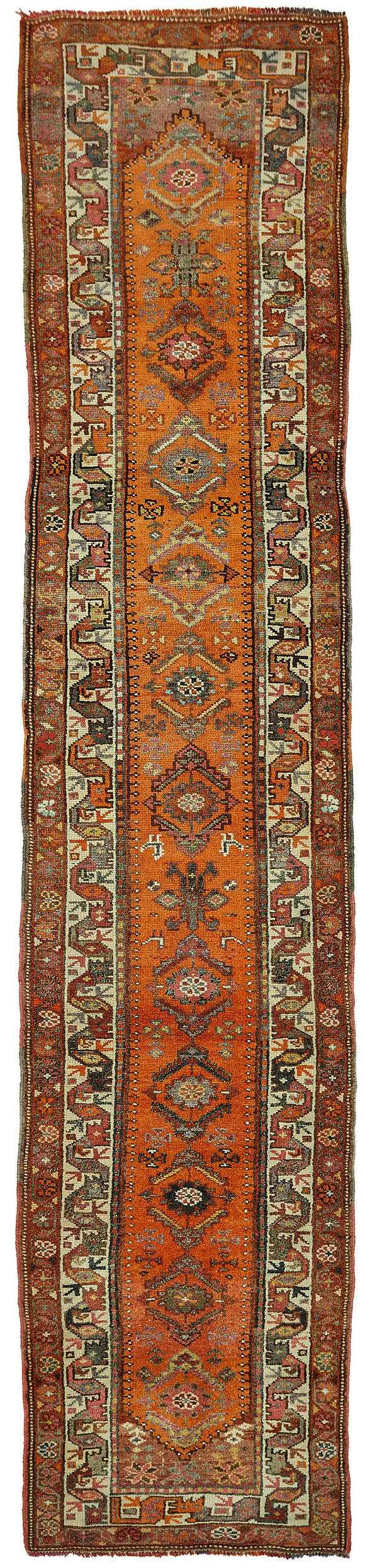 3x13 Orange Bohemian Runner Rug -48184