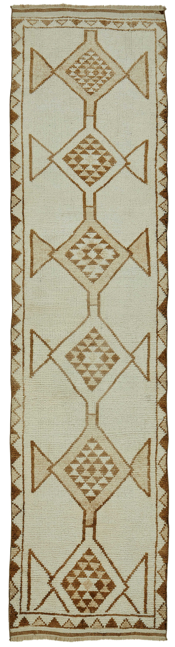 3x12 Beige Bohemian Runner Rug -48186