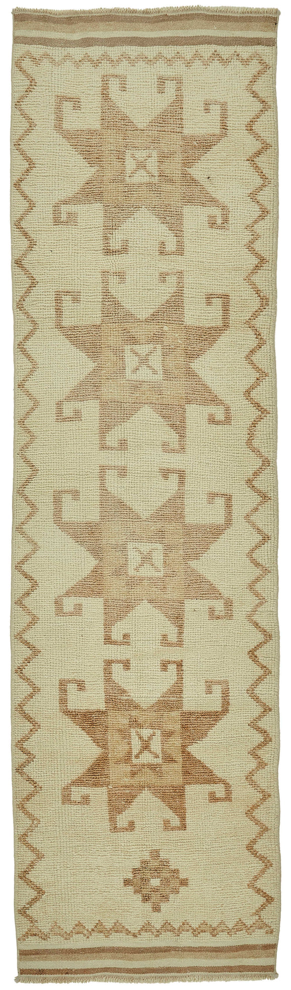 3x11 Beige Bohemian Runner Rug -48188