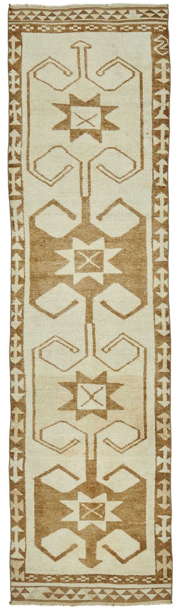 3x12 Beige Bohemian Runner Rug -48199