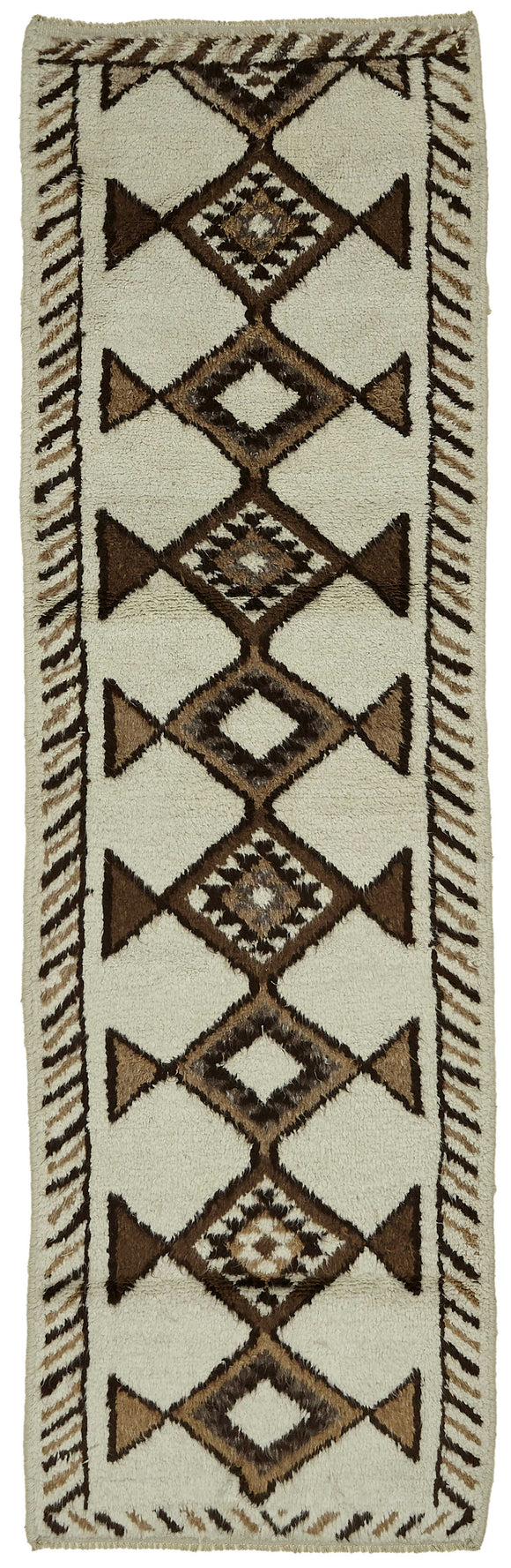 3x11 Beige Bohemian Runner Rug -48202