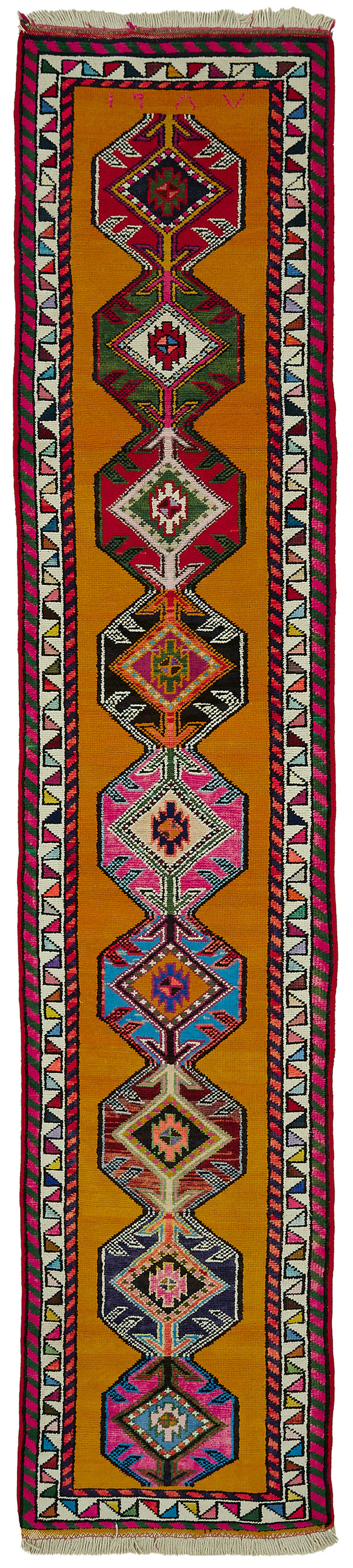3x13 Orange Bohemian Runner Rug -48207