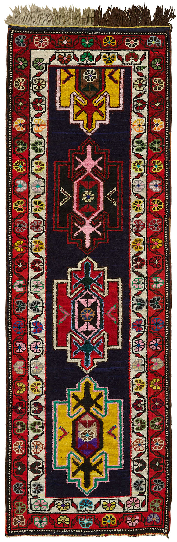 3x8 Multicolor Bohemian Runner Rug -48209