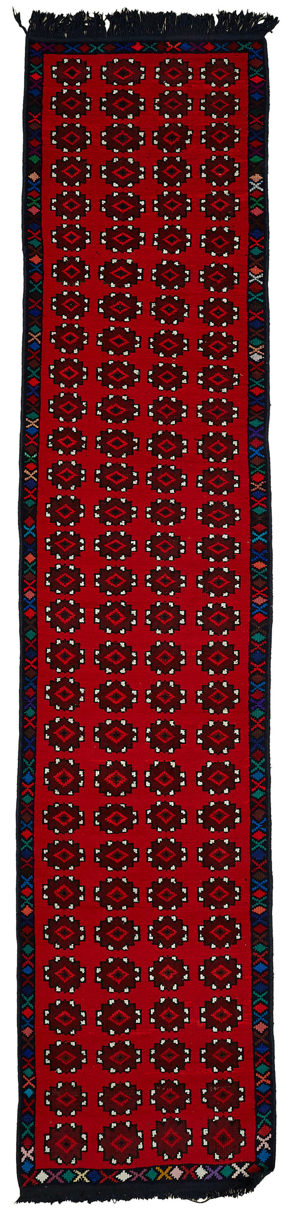 3x15 Red Bohemian Runner Rug -48212