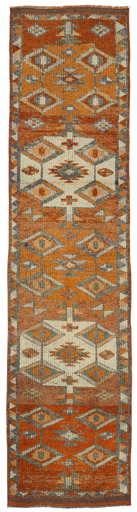 3x11 Orange Bohemian Runner Rug -48215